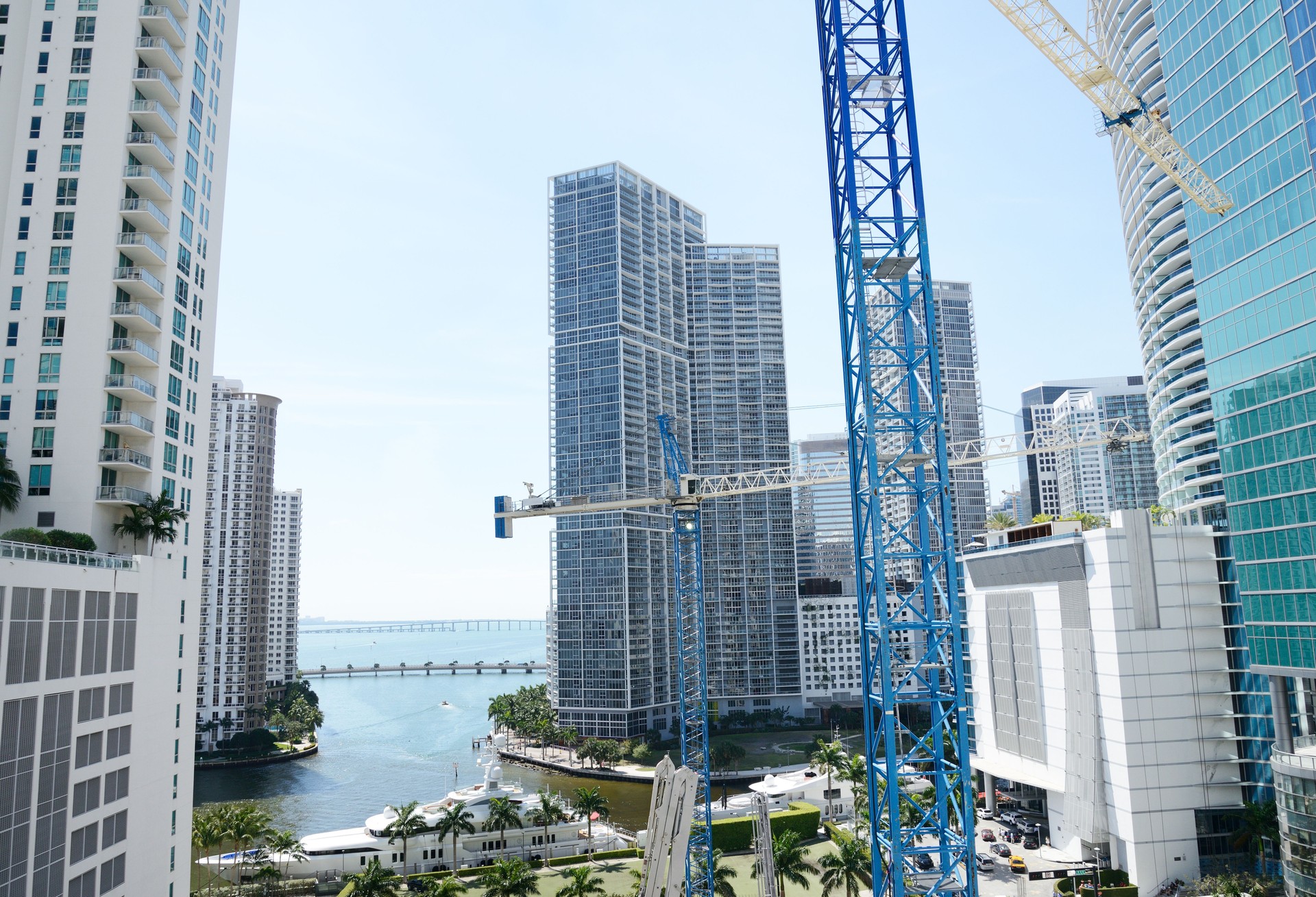 Construction site for a new residential building. Miami.